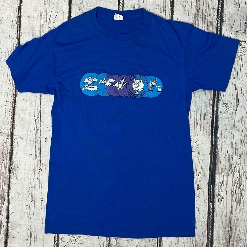 Vintage 80s Single Stitch Webelos Boy Scouts Day Camp 1980s Tshirt